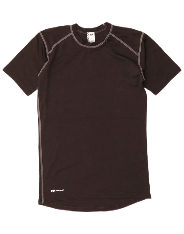 Helly Hansen Mens Unisex T-Shirt Top IT 52/54 Large Black Sports