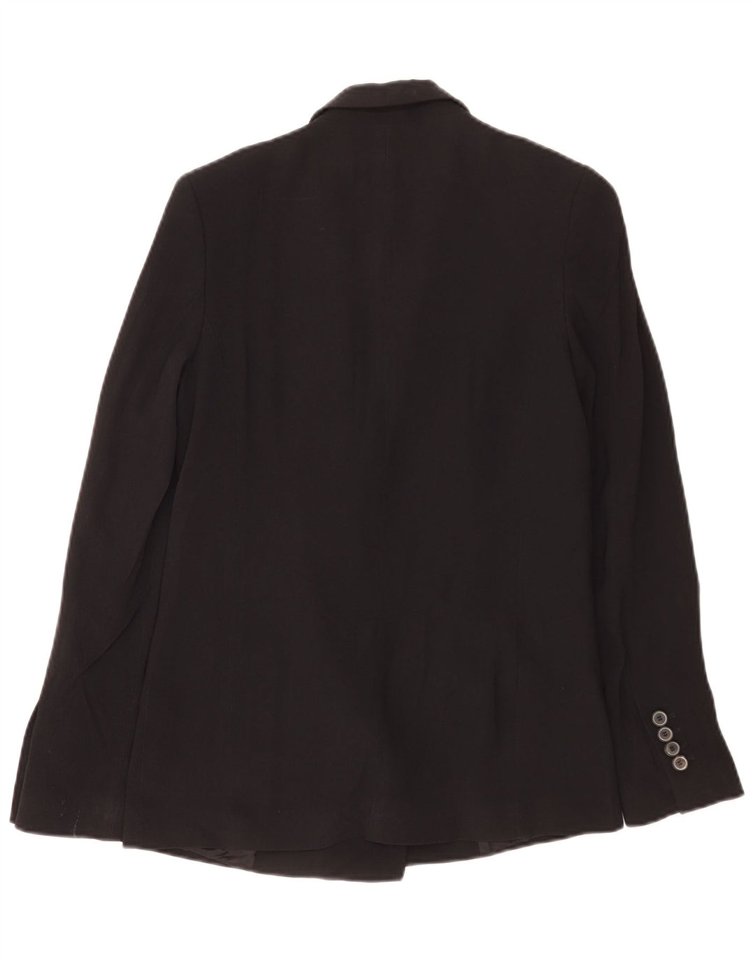Zara Womens Double Breasted Blazer Jacket UK 10 Small Black Acetate
