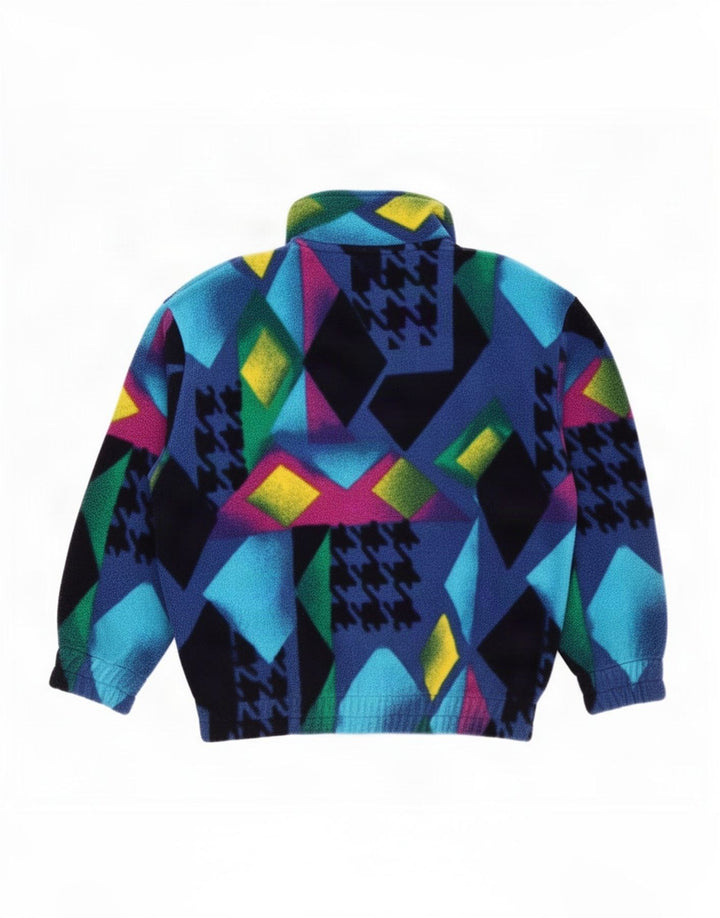 Fila Boys Zip Neck Fleece Jumper 7-8 Years Multicoloured Patchwork