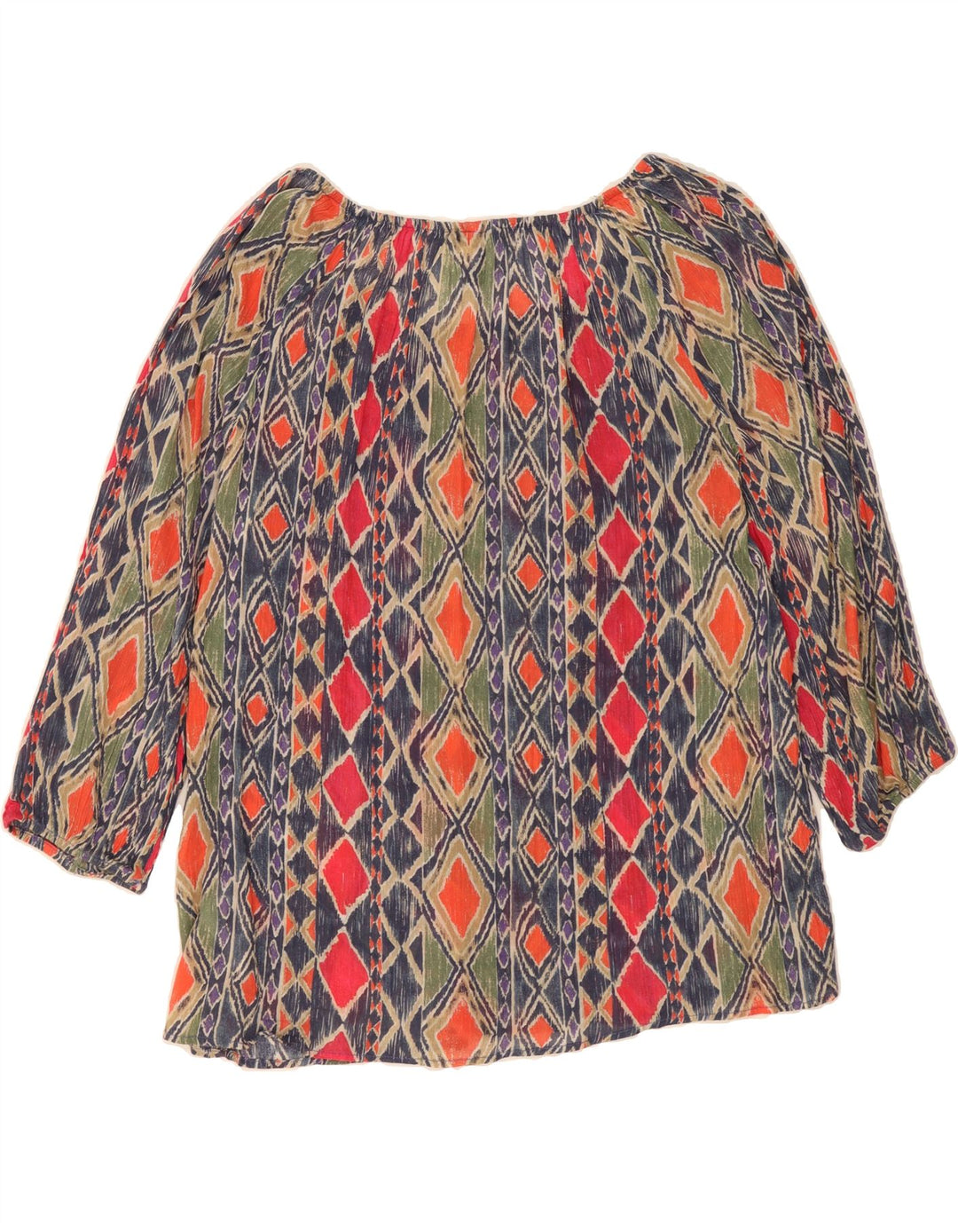 CHAPS Womens Blouse Top UK 14 Medium Multicoloured Argyle/Diamond Vintage Chaps and Second-Hand Chaps from Messina Hembry 