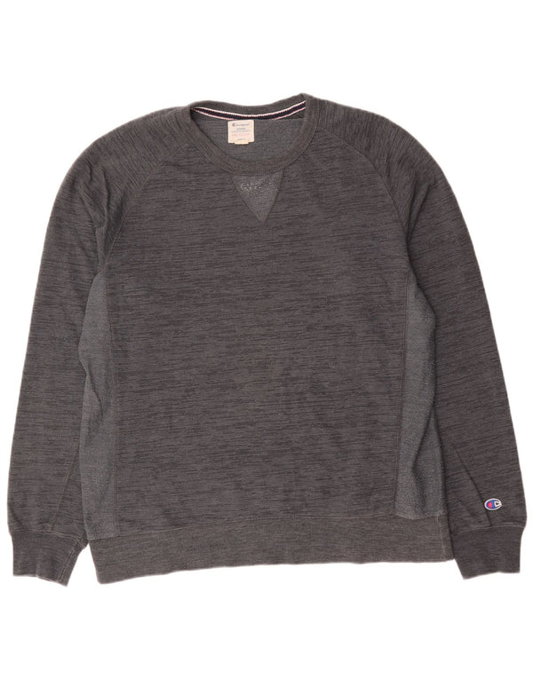 Champion Mens Sweatshirt Jumper XL Grey Flecked Cotton