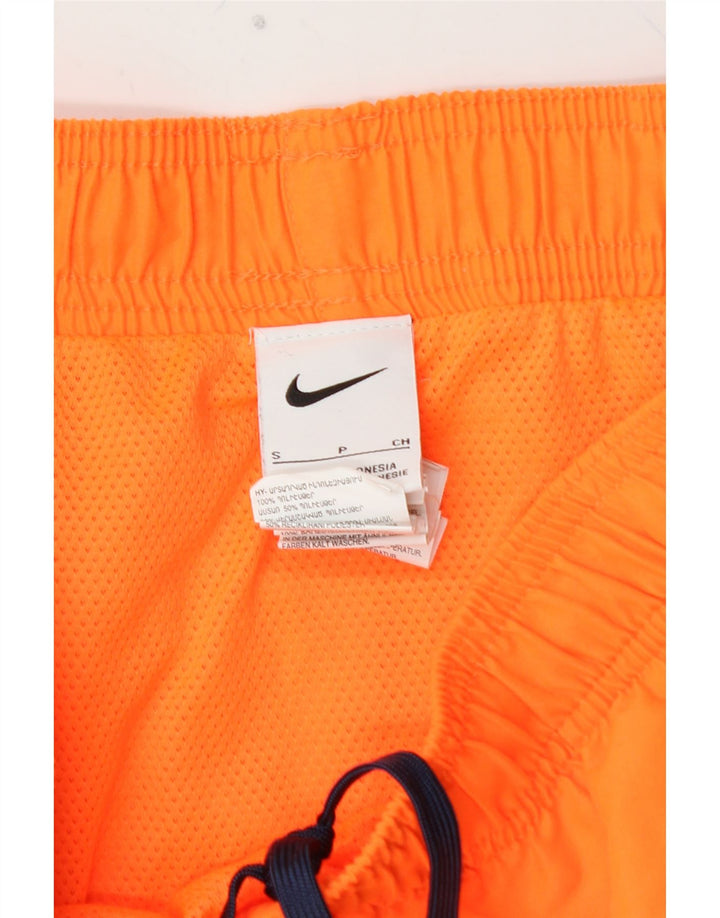 NIKE Mens Swimming Shorts Small  Orange Polyester