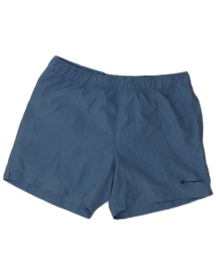 Champion Mens Sport Shorts Large Blue Polyester