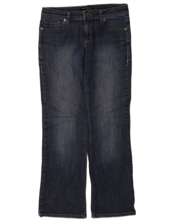 MARKS & SPENCER Womens Autograph Bootcut Jeans UK 10 Small W28 Blue Cotton