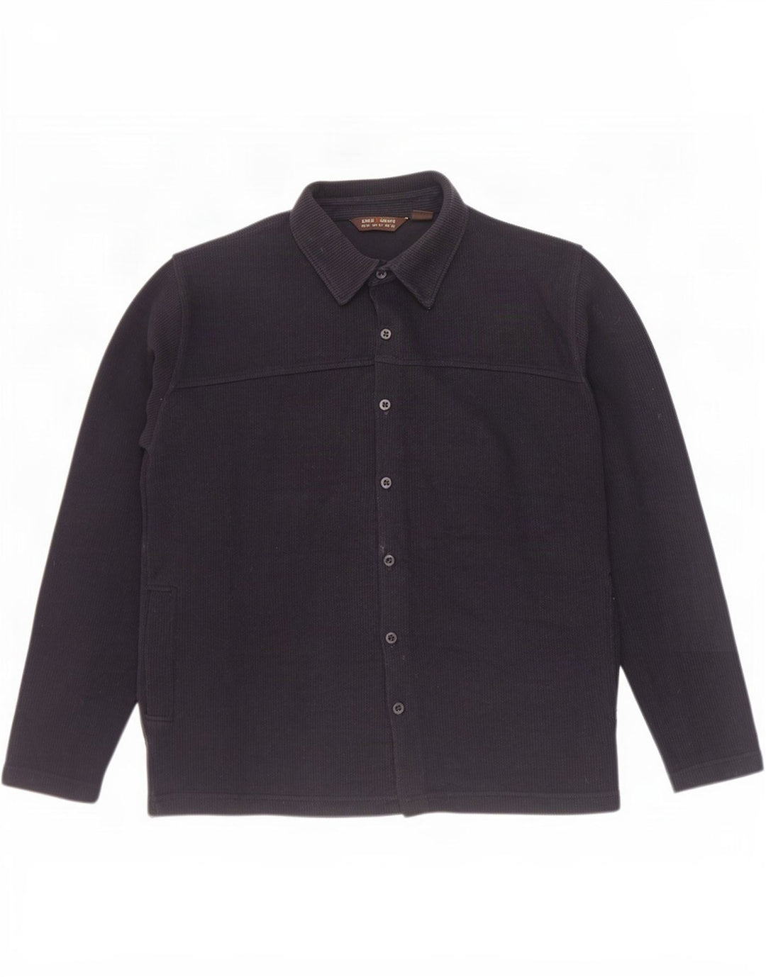 Zara Mens Overshirt Shirt Medium Navy Blue Cotton
