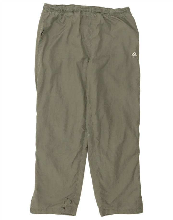 Adidas Mens Tracksuit Trousers UK 44/46 Large Khaki Polyester