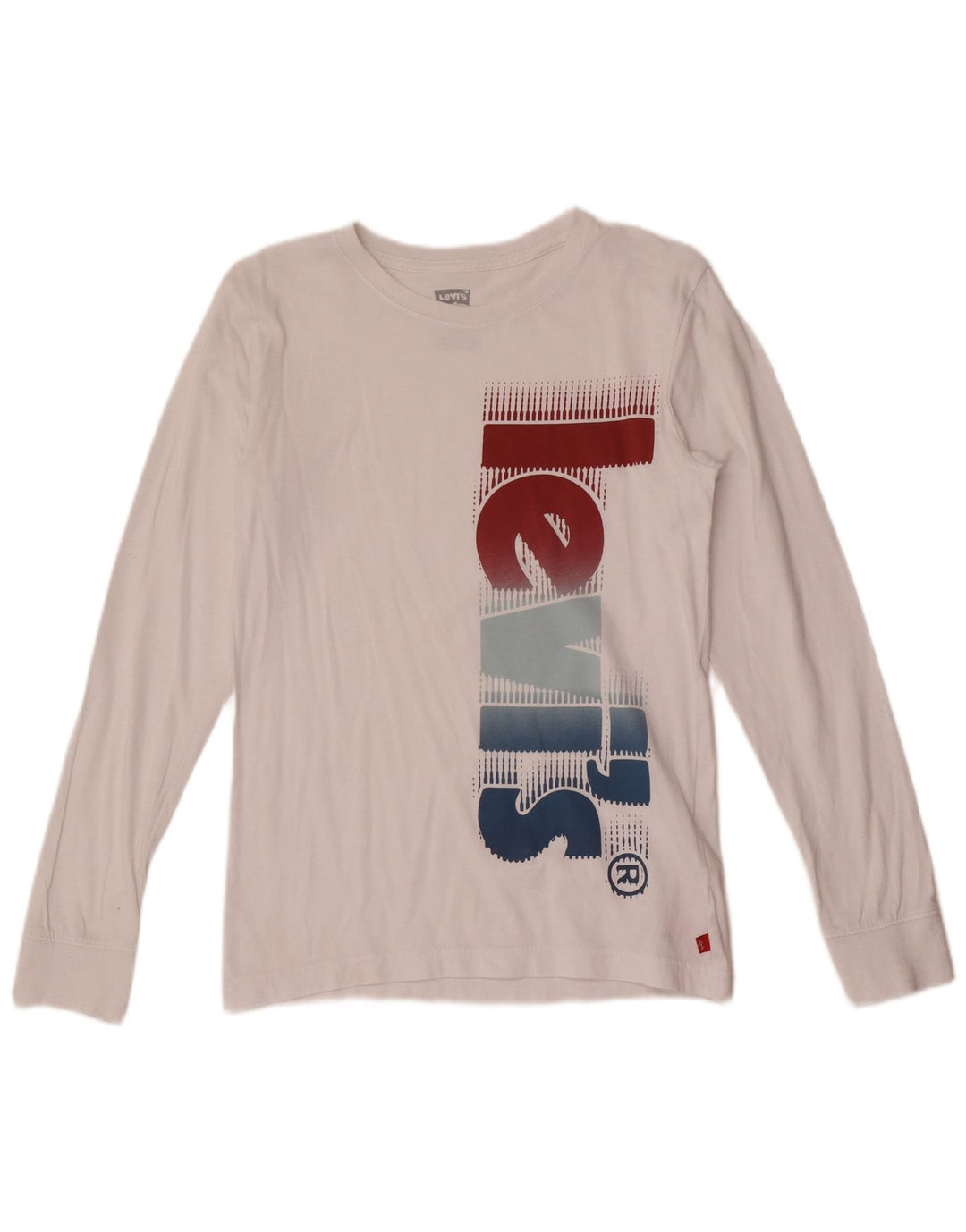 Levi's Boys Graphic Top Long Sleeve 13-14 Years White Cotton