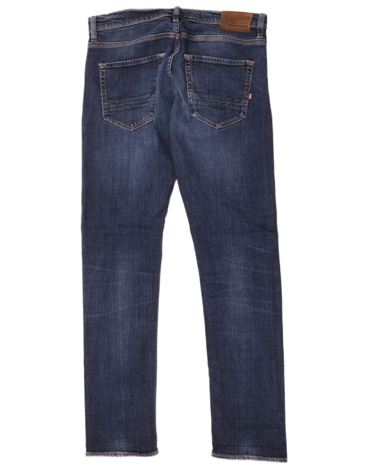 Rifle Mens Slim Jeans W34 L33 Blue Cotton