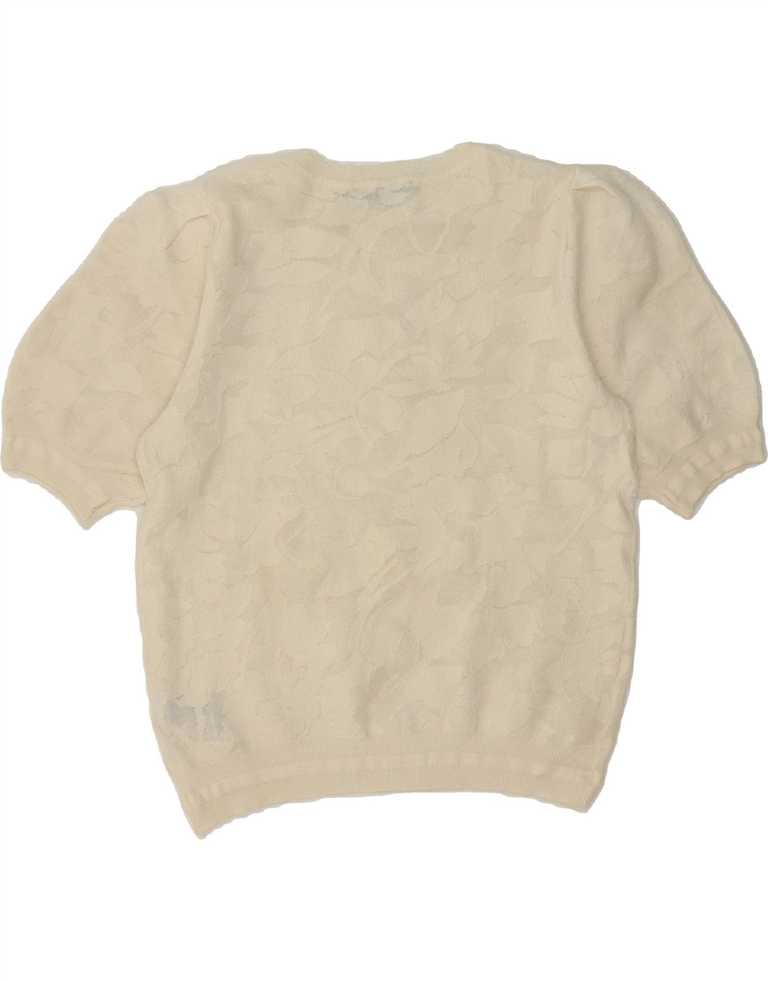 OASIS Womens Boat Neck Jumper Sweater UK 14 Medium White Floral Vintage Oasis and Second-Hand Oasis from Messina Hembry 