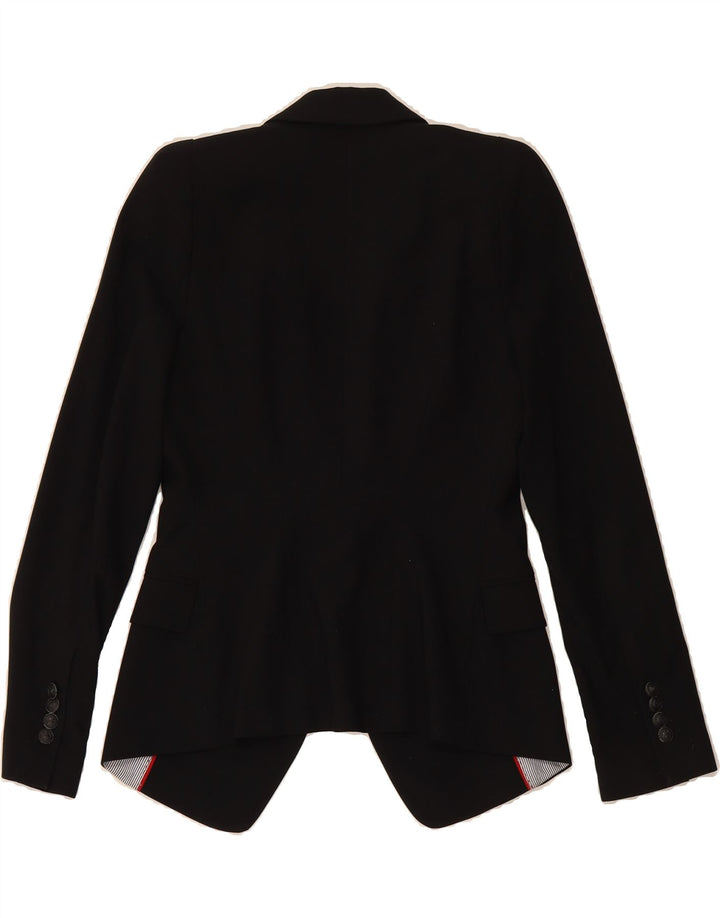 ZARA Womens 1 Button Blazer Jacket UK 10 Small Black Vintage Zara and Second-Hand Zara from Messina Hembry 