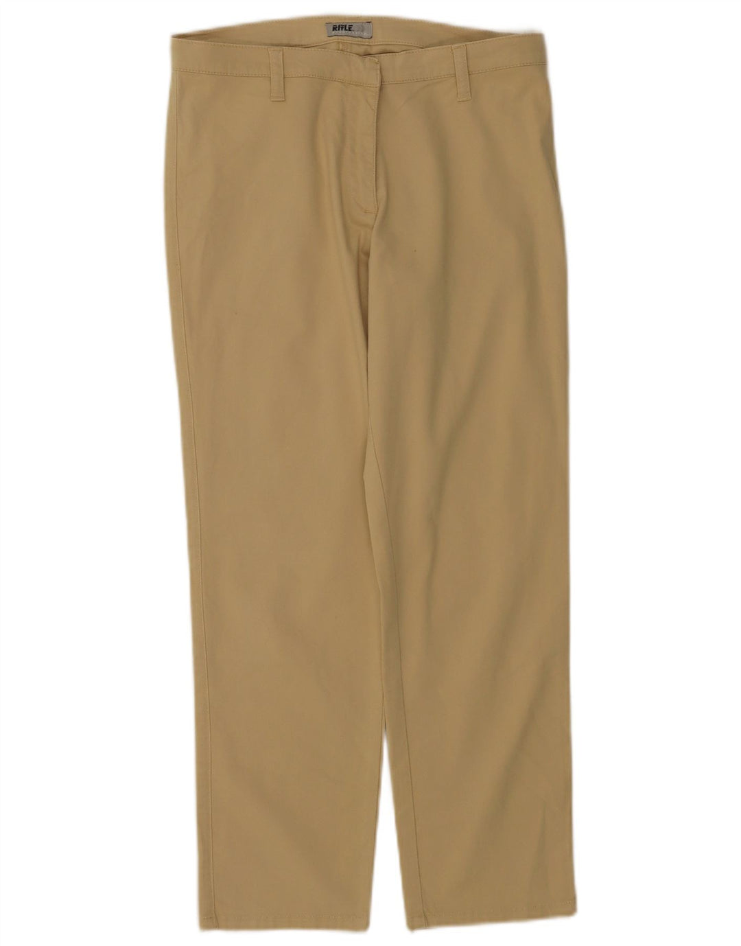 Rifle Womens Straight Cropped Trousers W28 L25 Beige