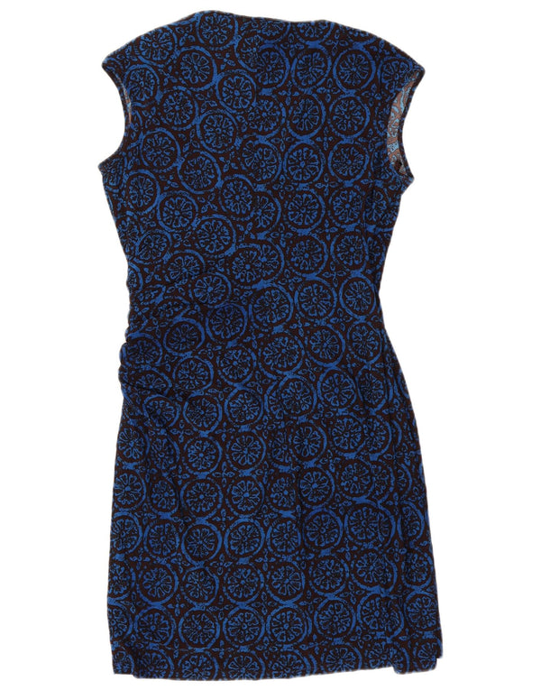 RALPH LAUREN Womens Sleeveless Sheath Dress US 12 Large Blue Floral