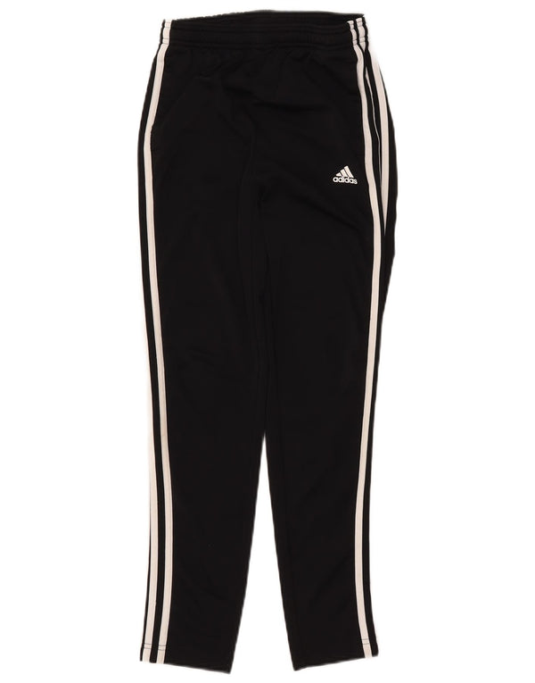 ADIDAS Girls Tracksuit Trousers 11-12 Years Black Polyester
