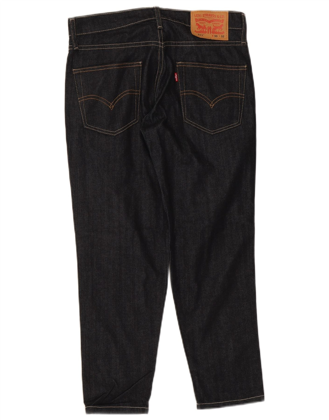 LEVI'S Womens 511 Slim Cropped Jeans W30 L24 Navy Blue Cotton