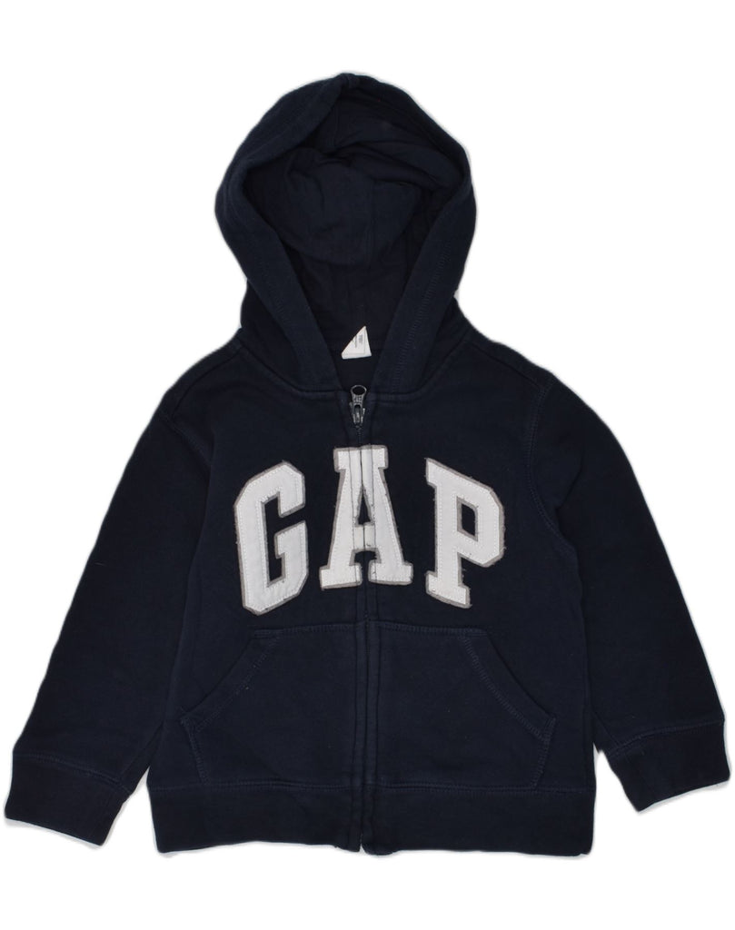 GAP Boys Graphic Hoodie Jumper 3-4 Years Navy Blue Cotton | Vintage Gap | Thrift | Second-Hand Gap | Used Clothing | Messina Hembry 