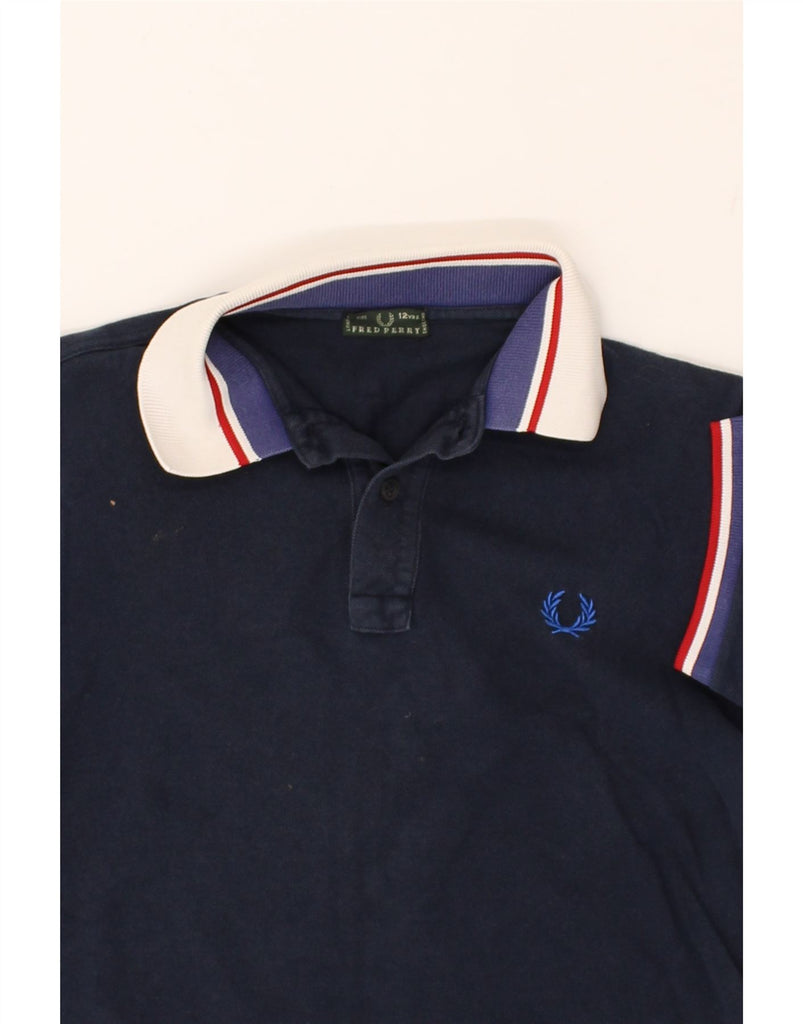 FRED PERRY Boys Polo Shirt 11-12 Years Navy Blue | Vintage Fred Perry | Thrift | Second-Hand Fred Perry | Used Clothing | Messina Hembry 