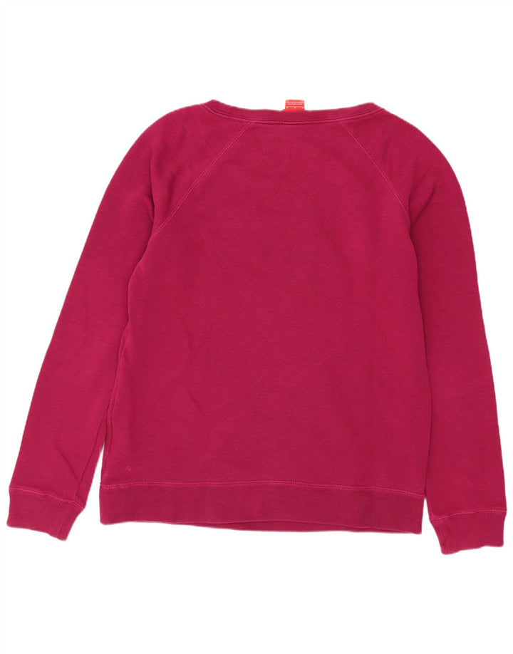 Nike Womens Graphic Sweatshirt Jumper UK 14 Medium Pink Cotton