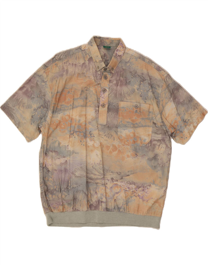 CANDA Mens Polo Shirt Large Multicoloured Tie Dye Vintage Canda and Second-Hand Canda from Messina Hembry 