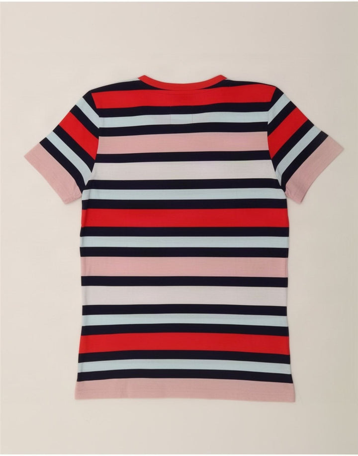 Superdry Womens Graphic T-Shirt Top UK 12 Medium Multicoloured Striped