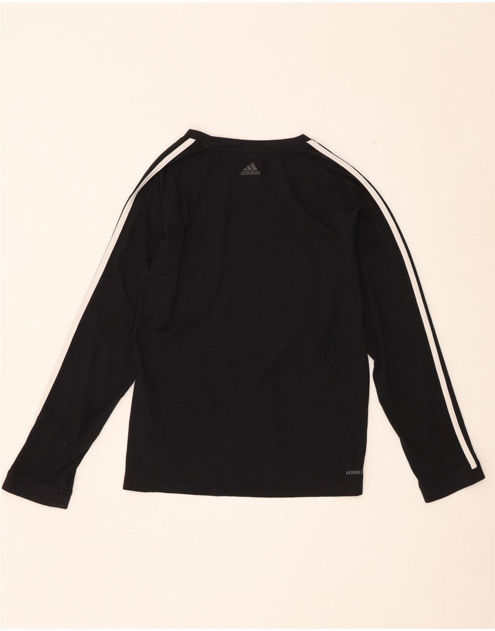 Adidas Womens Aeroready Top Long Sleeve UK 12/14 Medium Black Polyester