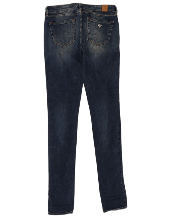 Guess Womens Power Low Skinny Jeans W28 L34 Blue Cotton