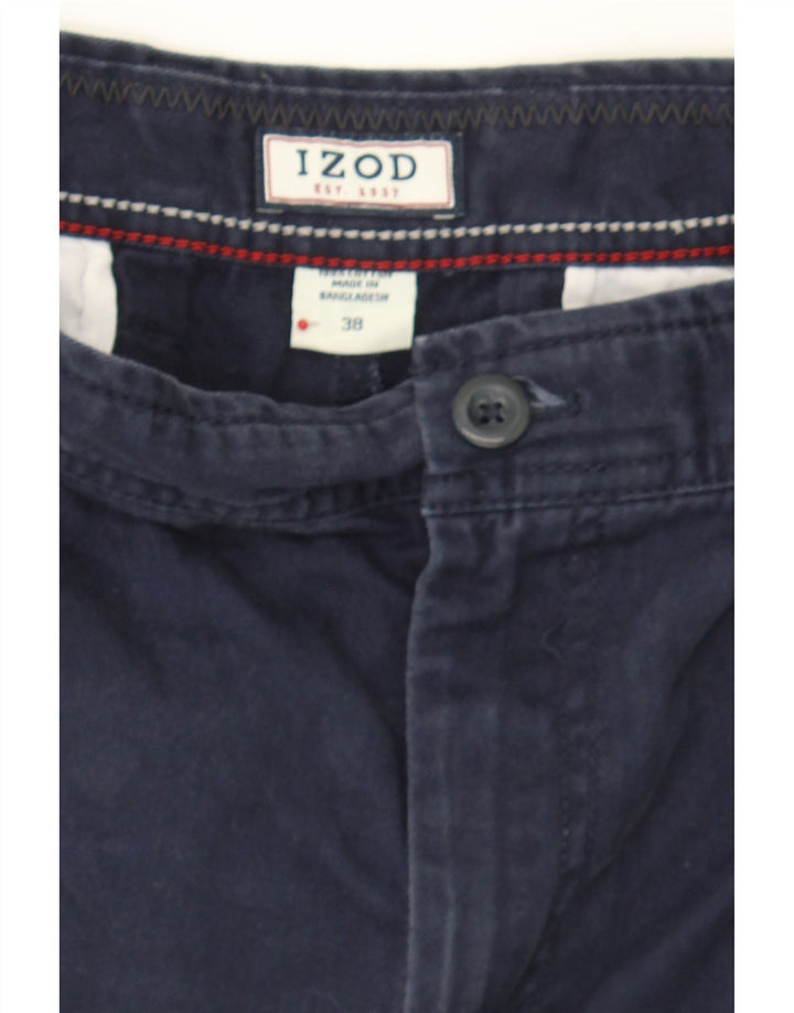 IZOD Mens Chino Shorts W38 XL Navy Blue Cotton Vintage Izod and Second-Hand Izod from Messina Hembry 