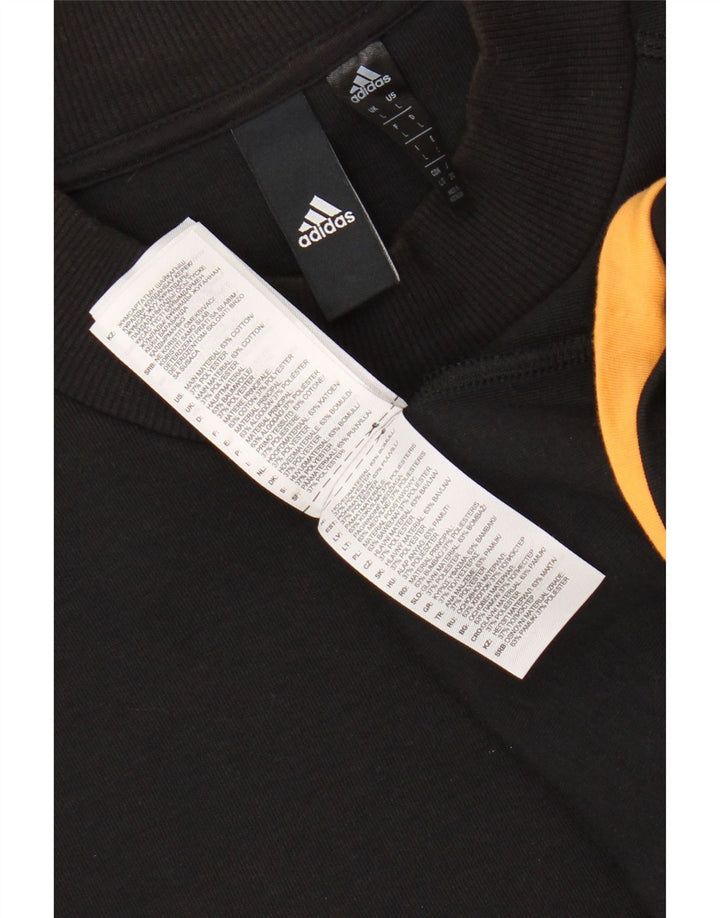 ADIDAS Mens Graphic Sweatshirt Jumper Large Black Cotton