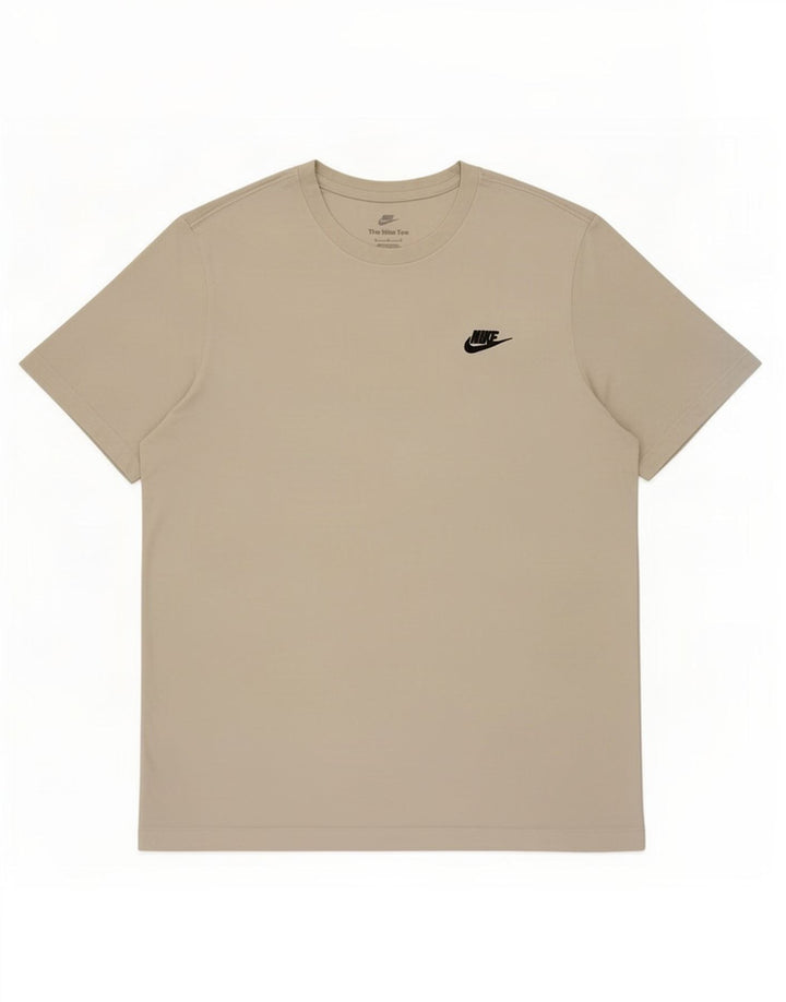 Nike Mens T-Shirt Top Large Beige Cotton