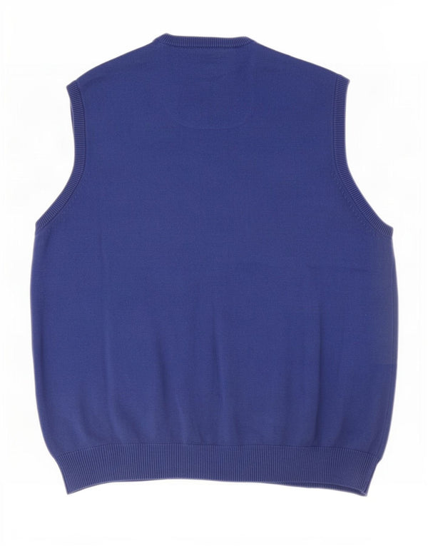 Marks & Spencer Mens Regular Fit Vest Tank Top XL Blue Cotton