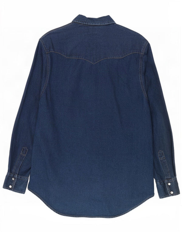 Edwin Mens Denim Shirt Medium Navy Blue Cotton
