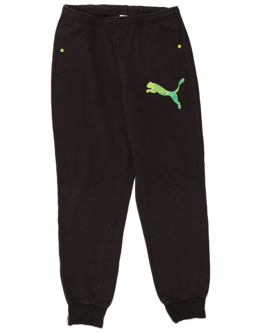Puma Mens Tracksuit Trousers Joggers Large Black Cotton