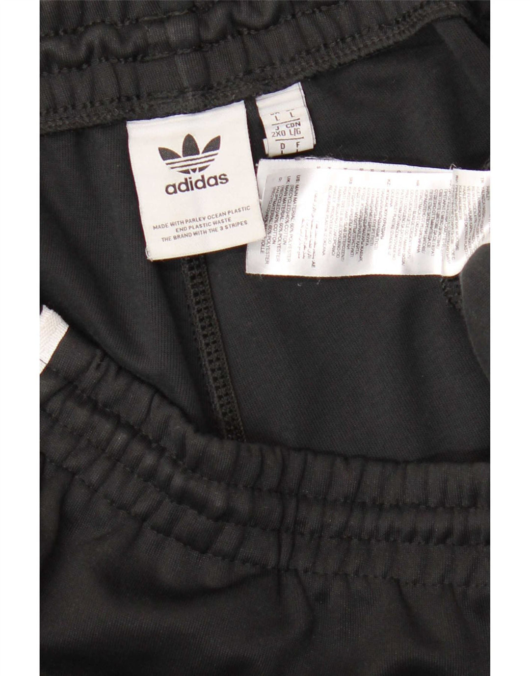 Adidas Mens Tracksuit Trousers Joggers Large Black Polyester