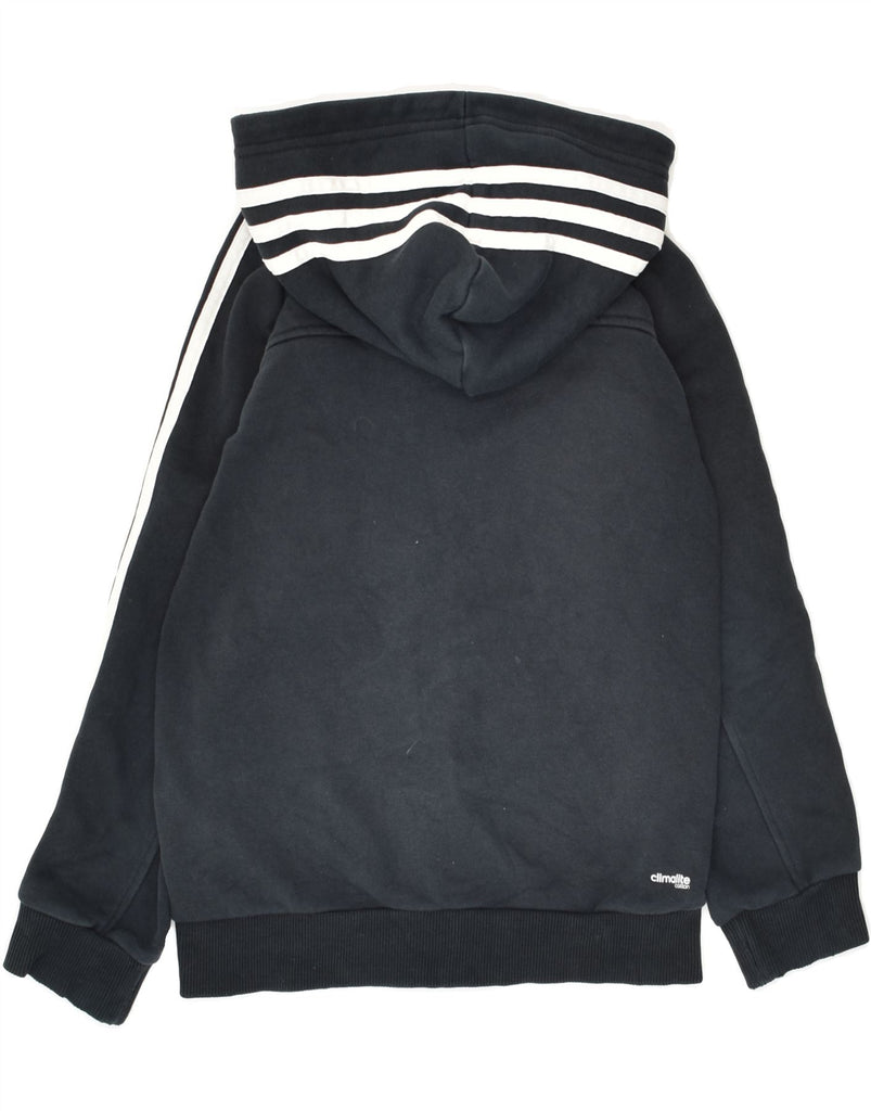 ADIDAS Boys Climalite Zip Hoodie Sweater 7-8 Years Black Cotton | Vintage Adidas | Thrift | Second-Hand Adidas | Used Clothing | Messina Hembry 