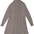 Phase Eight Womens Longline Open Cardigan Sweater UK 14 Medium Grey Viscose
