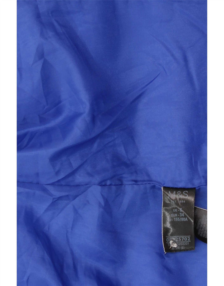 Marks & Spencer Womens Padded Jacket UK 6 XS Blue Polyester