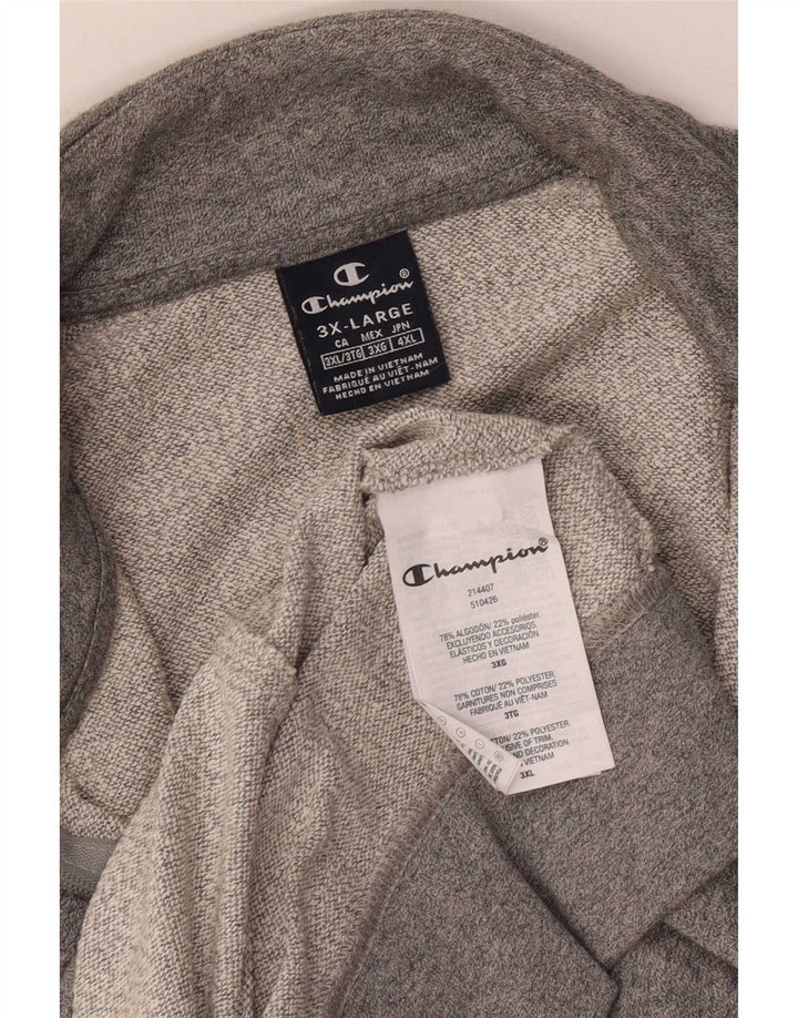Champion Mens Tracksuit Top Jacket 3XL Grey Flecked Cotton