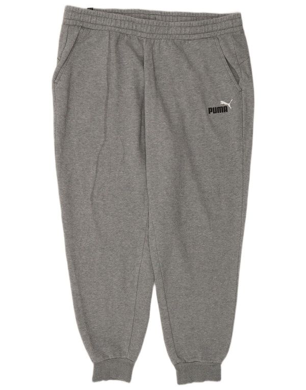 Puma Mens Tracksuit Trousers Joggers 2XL  Grey Flecked Cotton