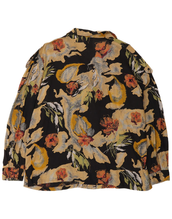 C&A Womens Shirt Blouse EU 48 2XL Multicoloured Floral Viscose
