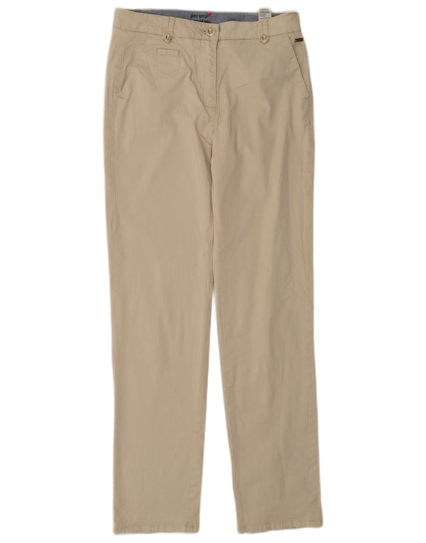 Marks & Spencer Womens Straight Chino Trousers UK 10 Small W27 L30 Beige