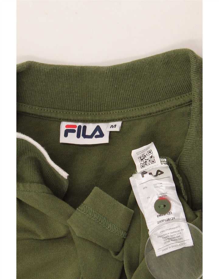 FILA Mens Polo Shirt Medium Khaki Cotton