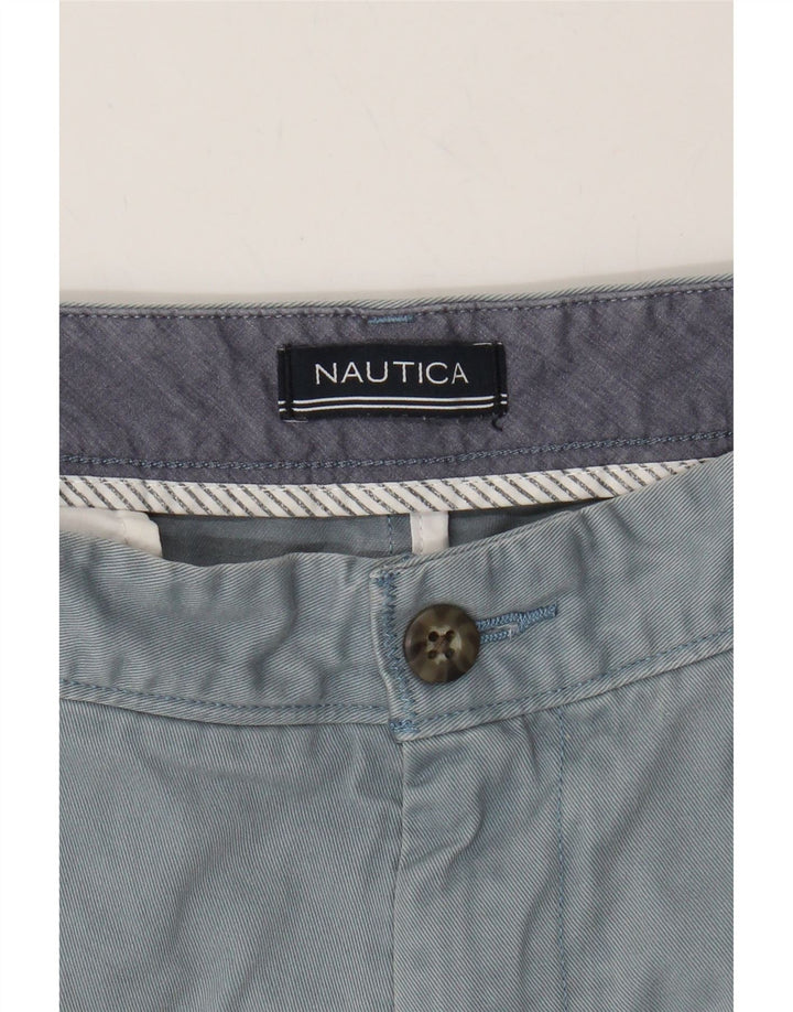NAUTICA Mens Chino Shorts W34 Large  Blue Cotton Vintage Nautica and Second-Hand Nautica from Messina Hembry 