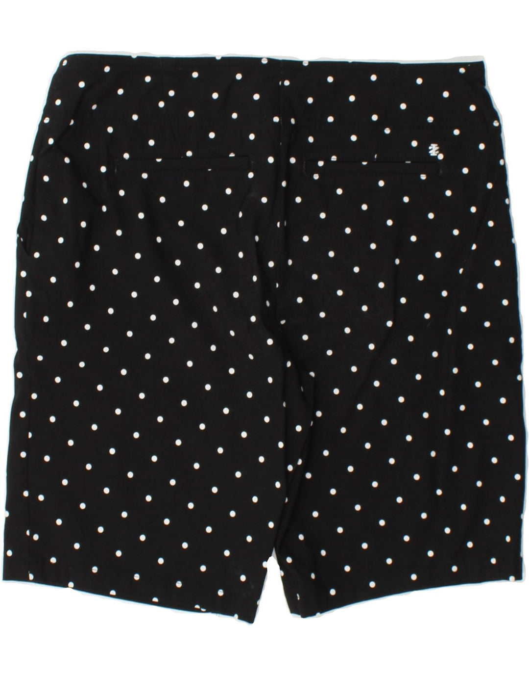 IZOD Womens Chino Shorts US 10 Large W32  Black Polka Dot Rayon Vintage Izod and Second-Hand Izod from Messina Hembry 