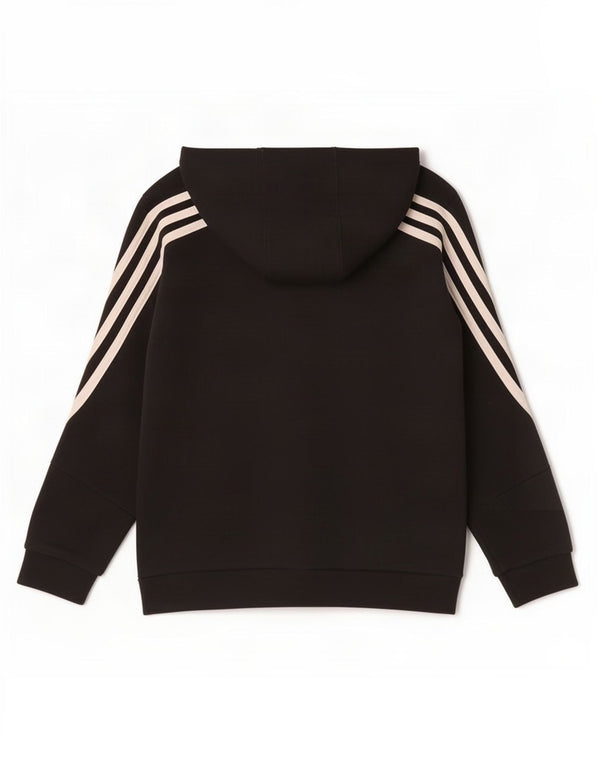 Adidas Boys Zip Hoodie Sweater 9-10 Years Black Cotton