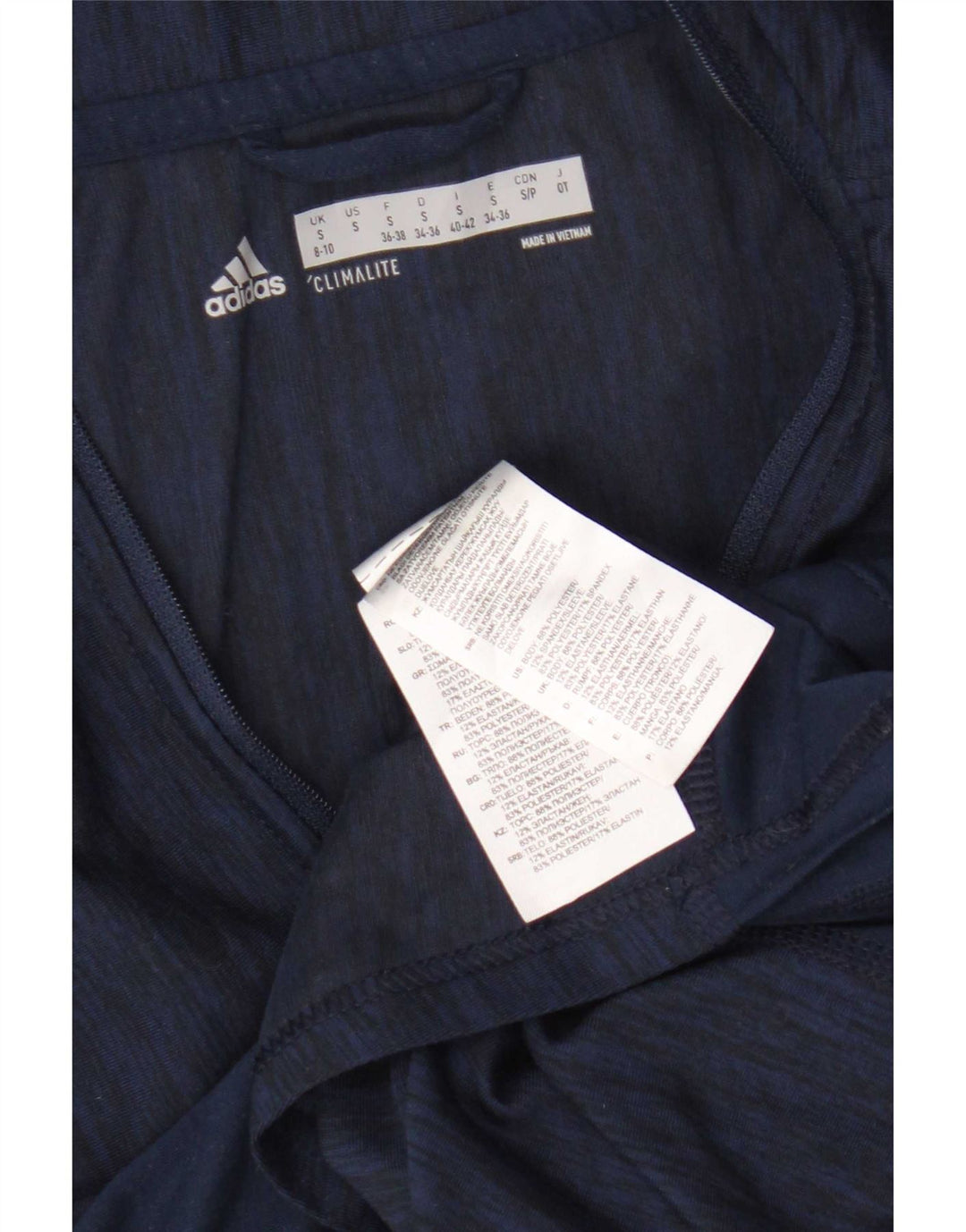 Adidas Womens Graphic Pullover Tracksuit Top UK 8/10 Small Navy Blue
