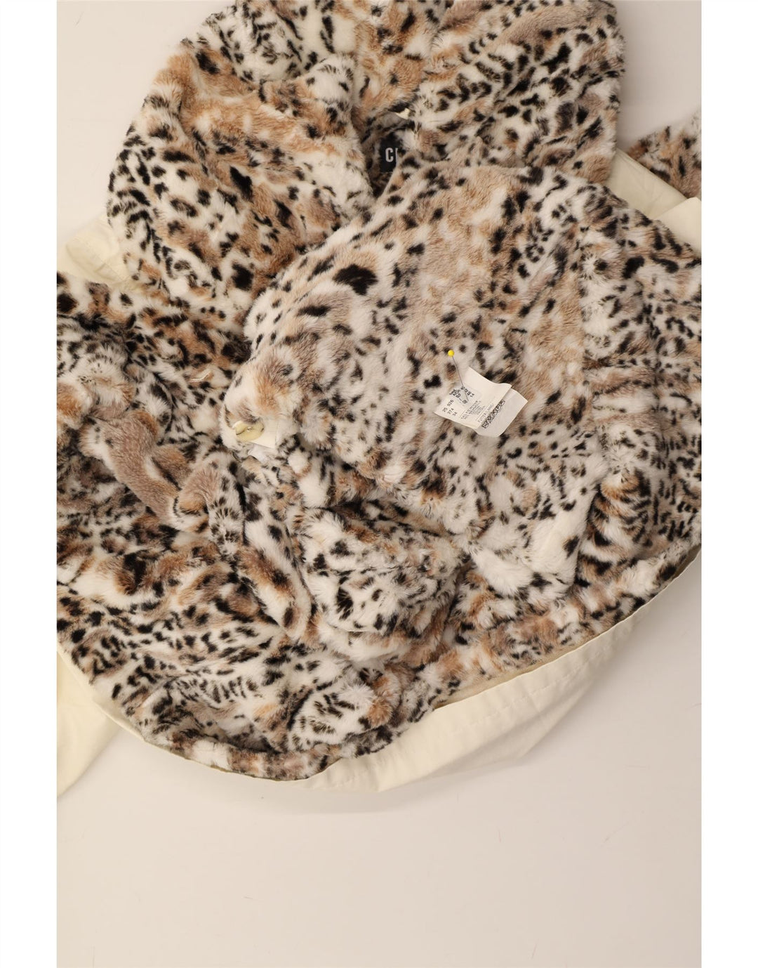 CLASSIC Womens Overcoat UK 14 Large  White Polyacrylic Vintage CLASSIC and Second-Hand CLASSIC from Messina Hembry 