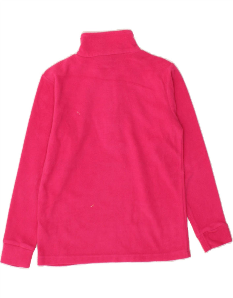 BRUGI Girls Zip Neck Fleece Jumper 6-7 Years Pink Polyester | Vintage Brugi | Thrift | Second-Hand Brugi | Used Clothing | Messina Hembry 