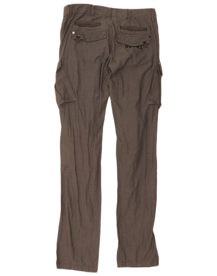 G-STAR Womens Straight Cargo Trousers W28 L34 Grey