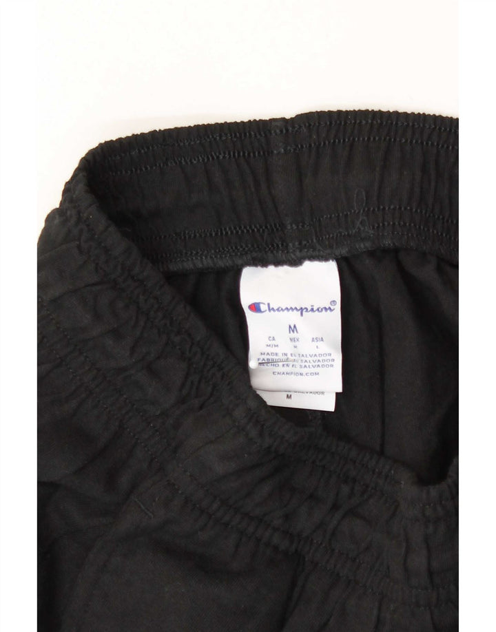 Champion Mens Graphic Tracksuit Trousers Joggers Medium  Black Cotton