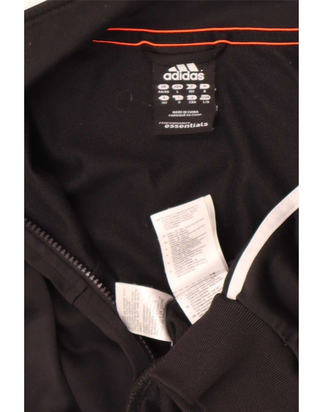 Adidas Mens Climalite Tracksuit Top Jacket UK 44/46 Large Black Polyester