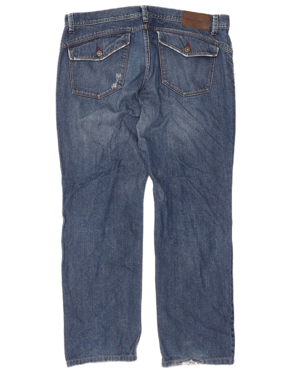 Massimo Dutti Mens Straight Jeans EU 48 XL W38 L29 Blue Cotton